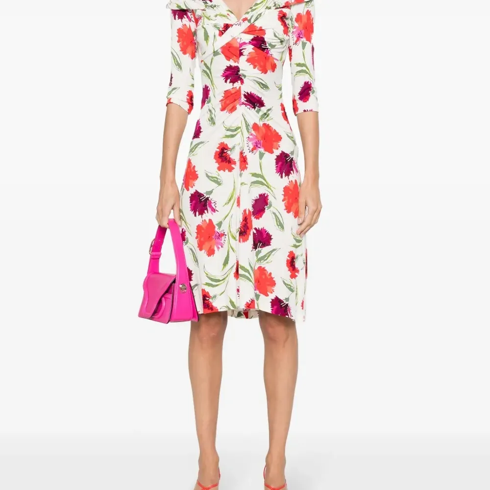Платье миди Jim с цветочным принтом