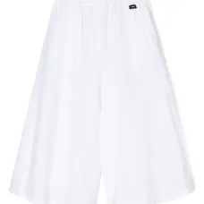 Льняные брюки широкого кроя