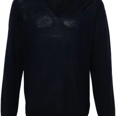 Шерстяной джемпер с V-образным вырезом