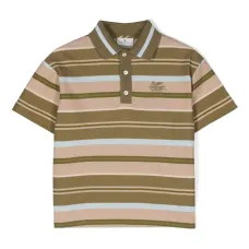 Полосатая рубашка поло с декором Pegaso Полосатая рубашка поло с декором Pegaso