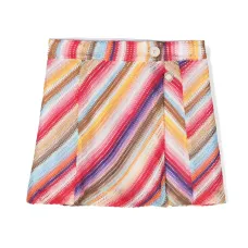 Юбка с запахом и узором зигзаг