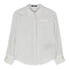 Креповая рубашка с геометричным принтом