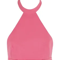 Топ с вырезом халтер и пряжкой