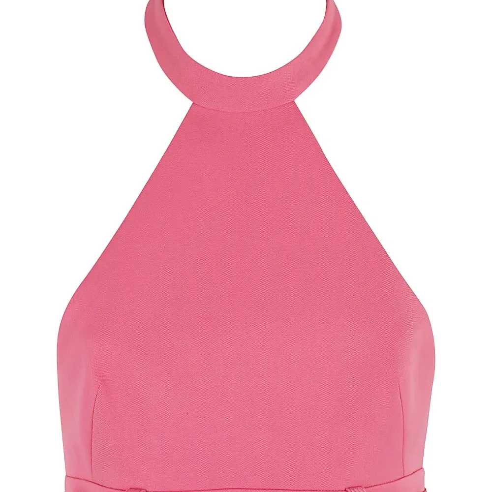 Топ с вырезом халтер и пряжкой