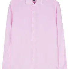 Льняная рубашка с длинными рукавами