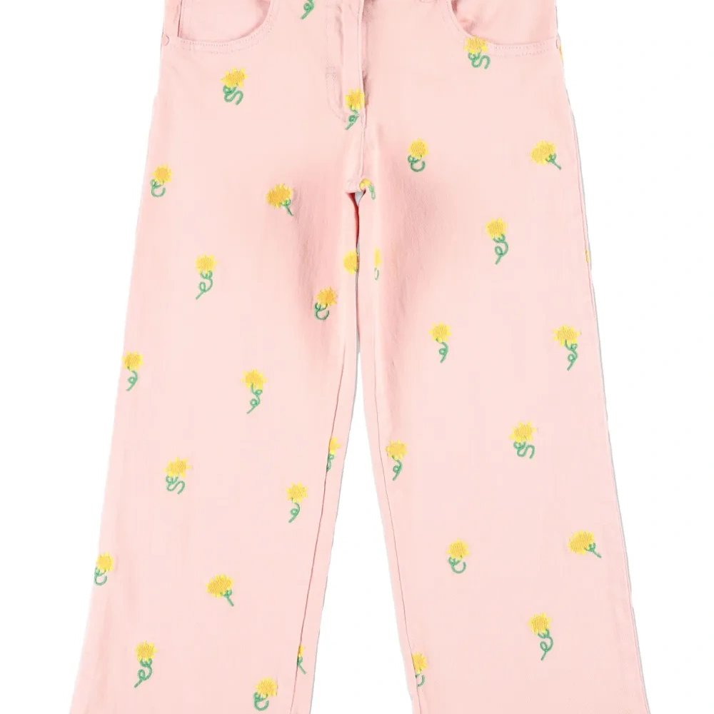 Прямые джинсы с вышивкой