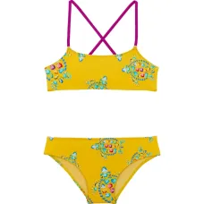 Бикини с перекрестными бретелями и принтом