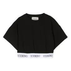 Укороченная футболка с логотипом