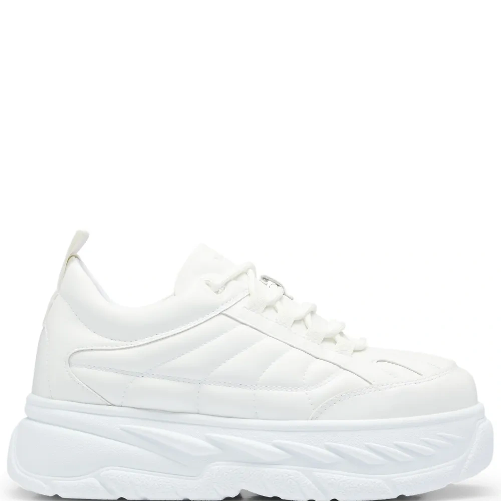 Стеганые кроссовки из искусственной кожи