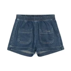 Джинсовые шорты с вышитым логотипом