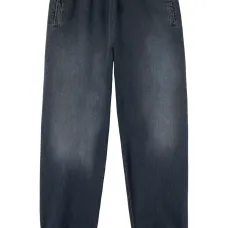 Джинсы с эластичным поясом и монограммой