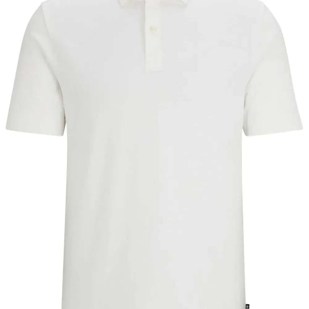 Рубашка поло из смеси хлопка и льна