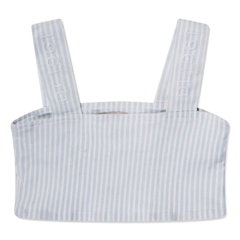 Укороченный топ в полоску