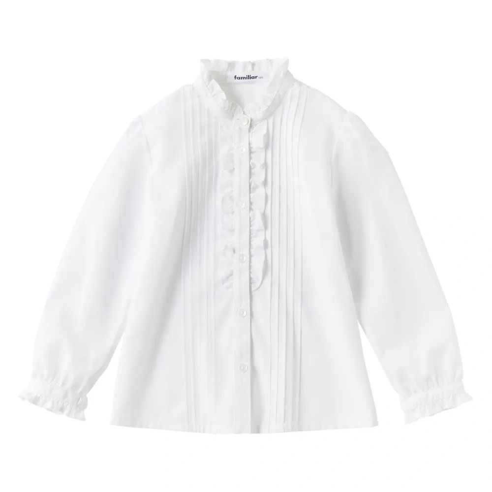 Блузка с длинными рукавами и оборками