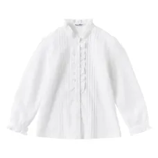 Блузка с длинными рукавами и оборками Блузка с длинными рукавами и оборками