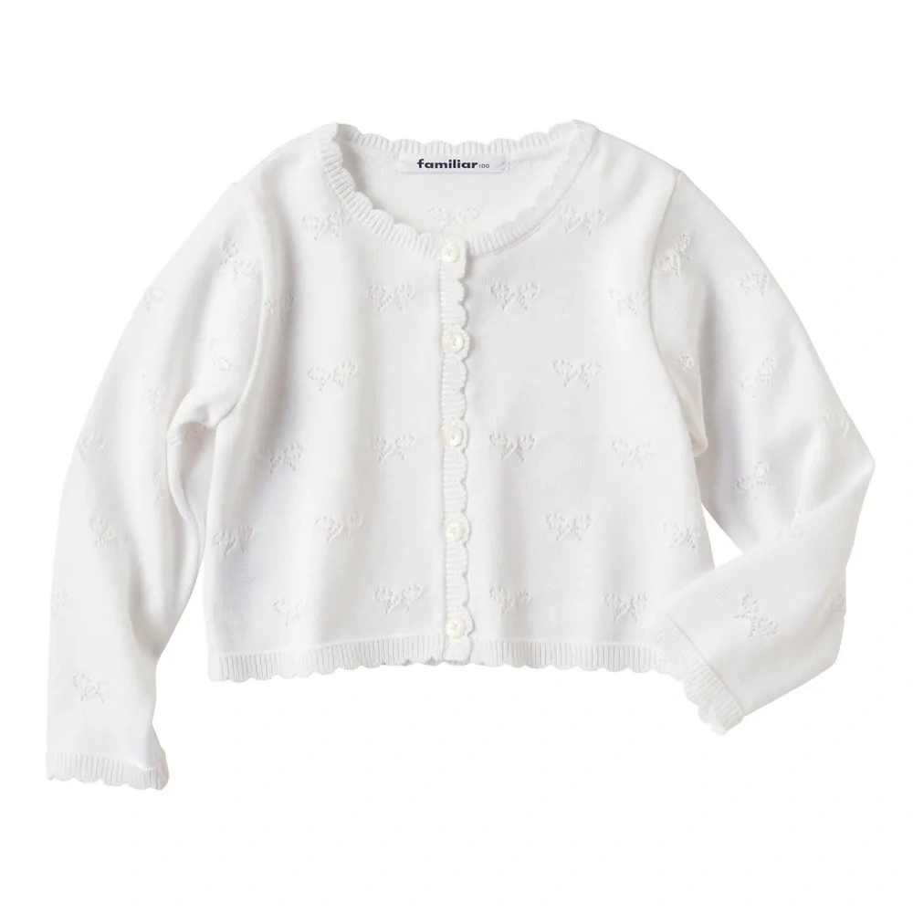 Вязаный кардиган с фестонами