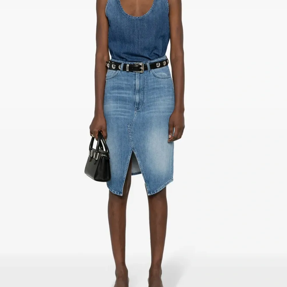 Джинсовая юбка миди Elizabella