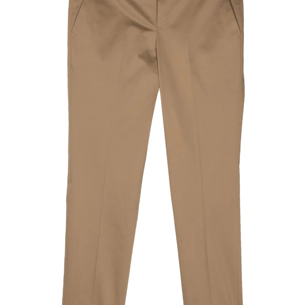 Зауженные брюки средней посадки