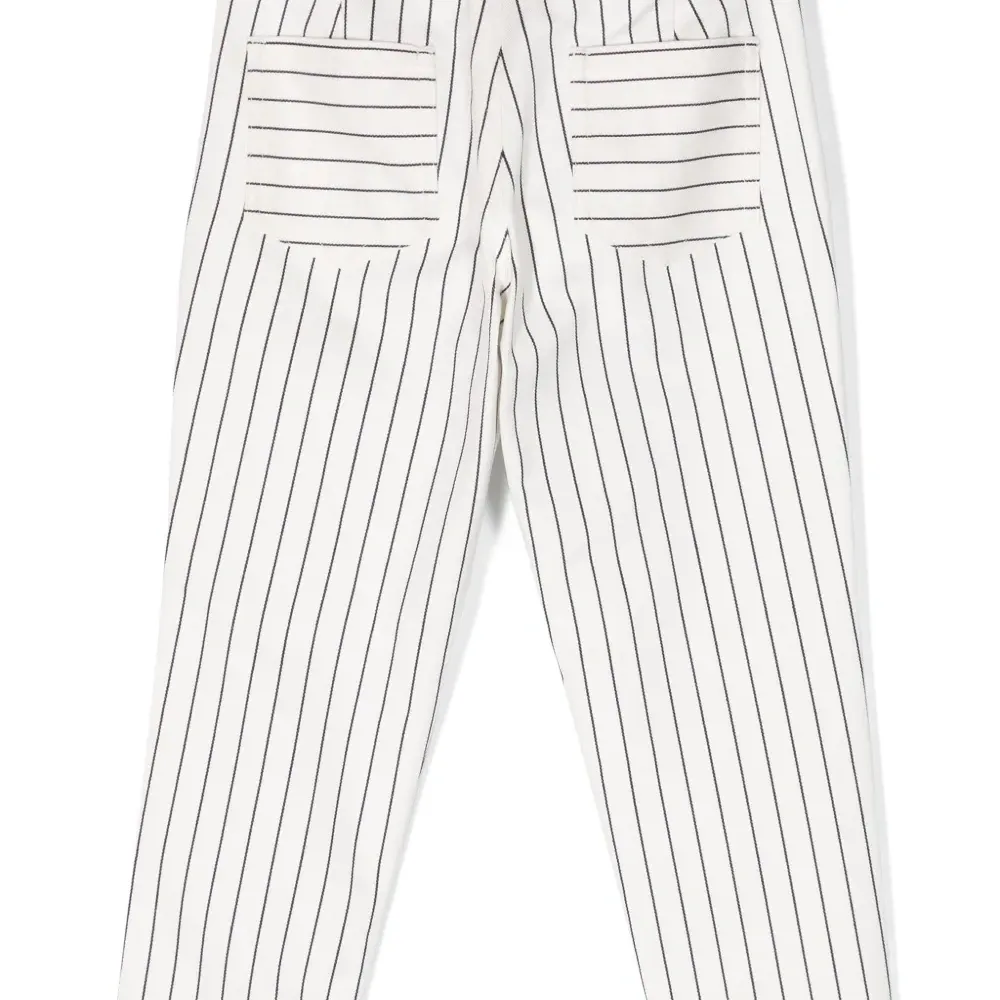 Зауженные брюки в полоску