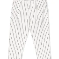 Зауженные брюки в полоску