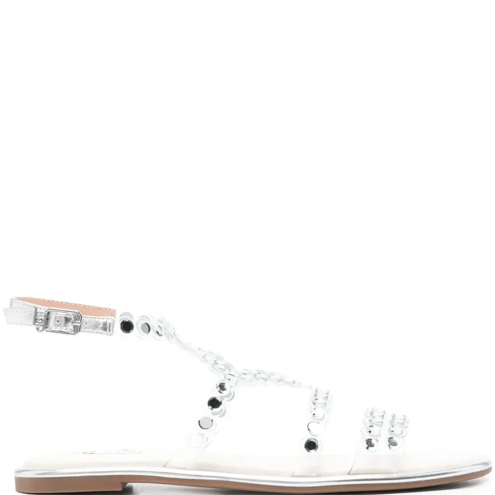 Сандалии с кристаллами