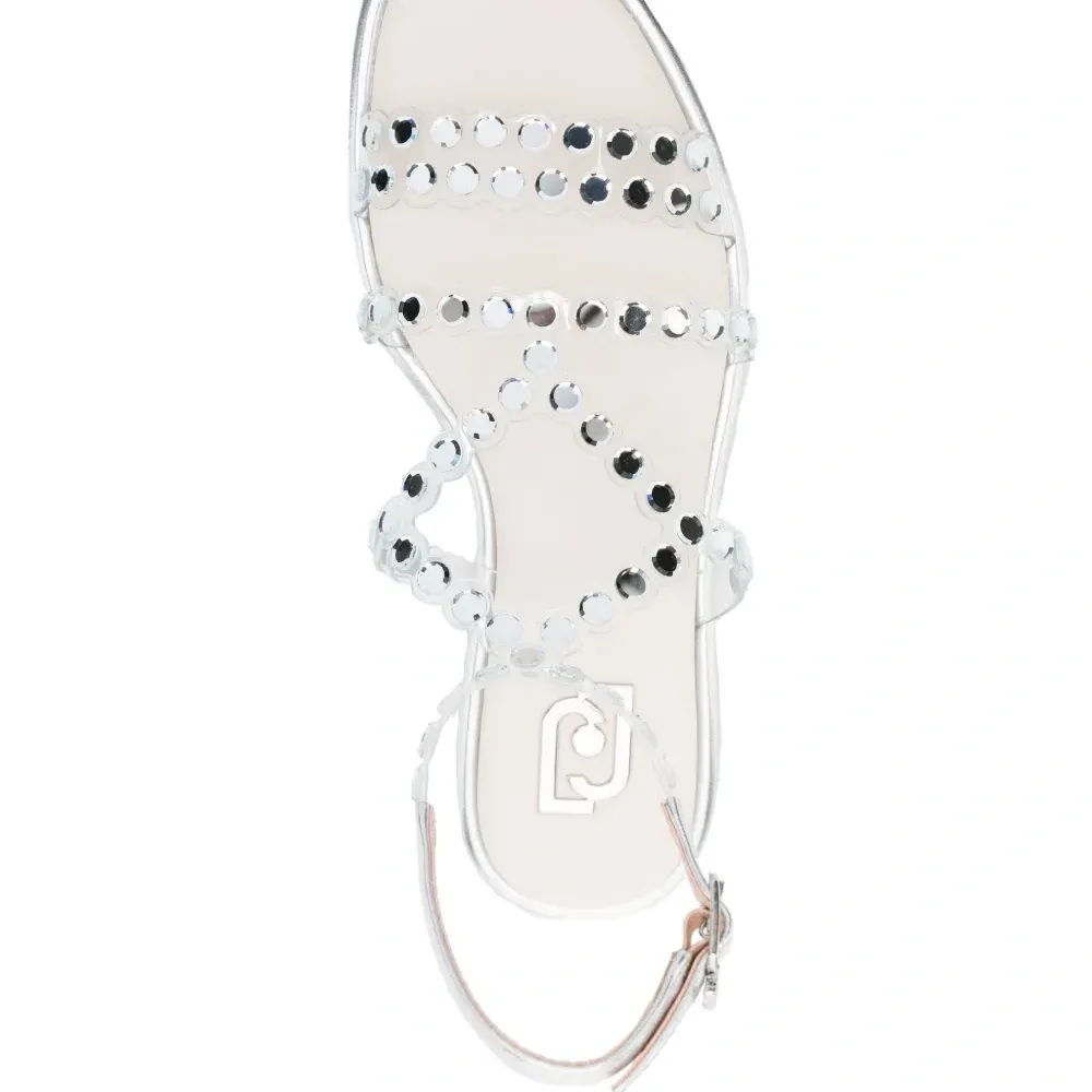 Сандалии с кристаллами