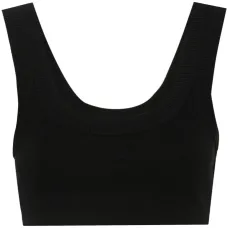 Укороченный топ с тисненым логотипом Укороченный топ с тисненым логотипом