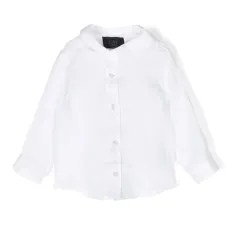 Льняная рубашка с длинными рукавами