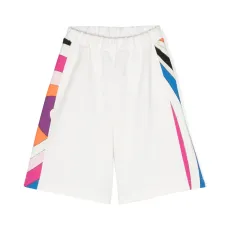 Шорты с контрастной вставкой