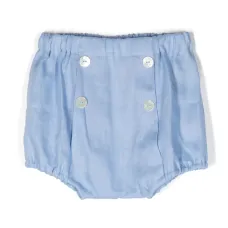 Двубортные шорты из льна