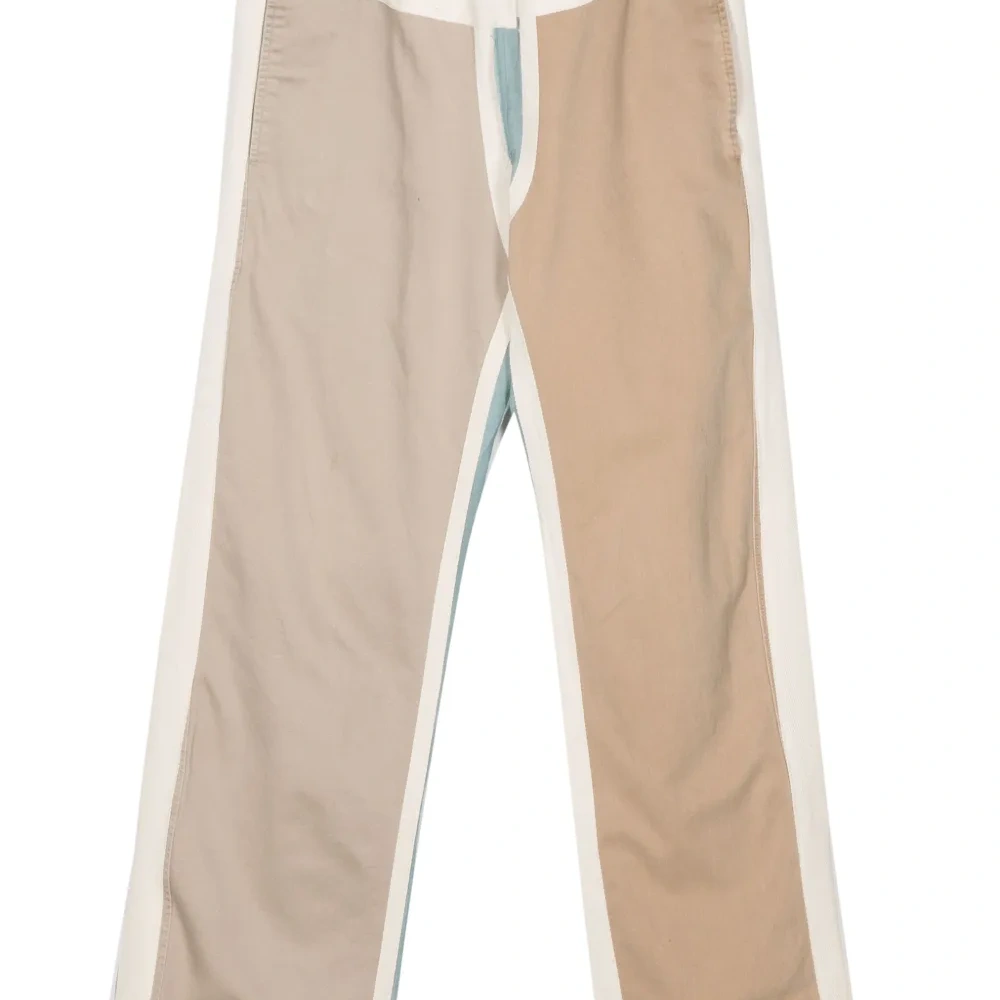 Прямые брюки в технике пэчворк