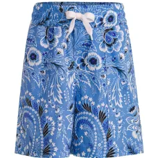 Шорты с принтом пейсли и кулиской