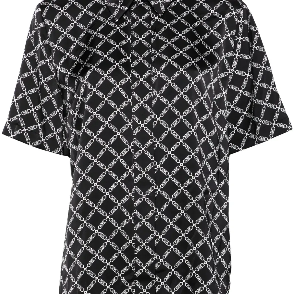 Атласная рубашка с логотипом