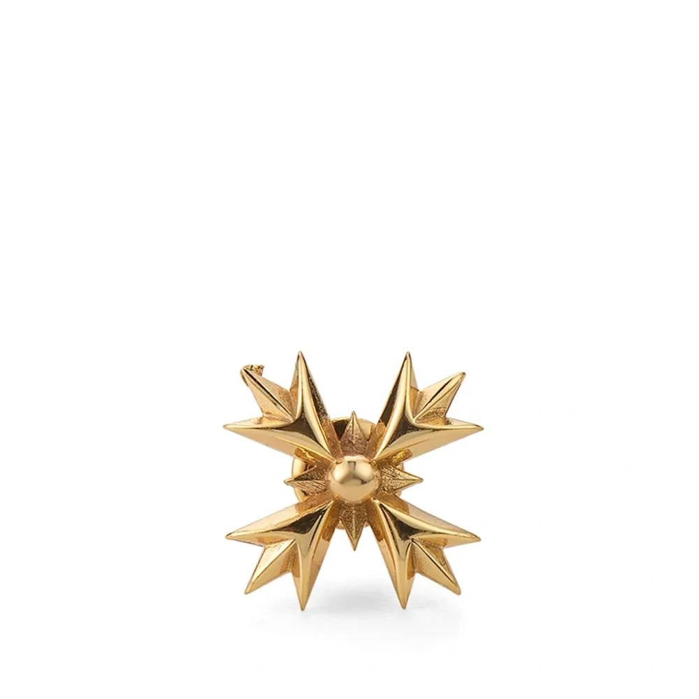 Позолоченная серьга Crest