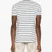 Полосатая футболка с V-образным вырезом Полосатая футболка с V-образным вырезом