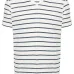 Полосатая футболка с V-образным вырезом Полосатая футболка с V-образным вырезом