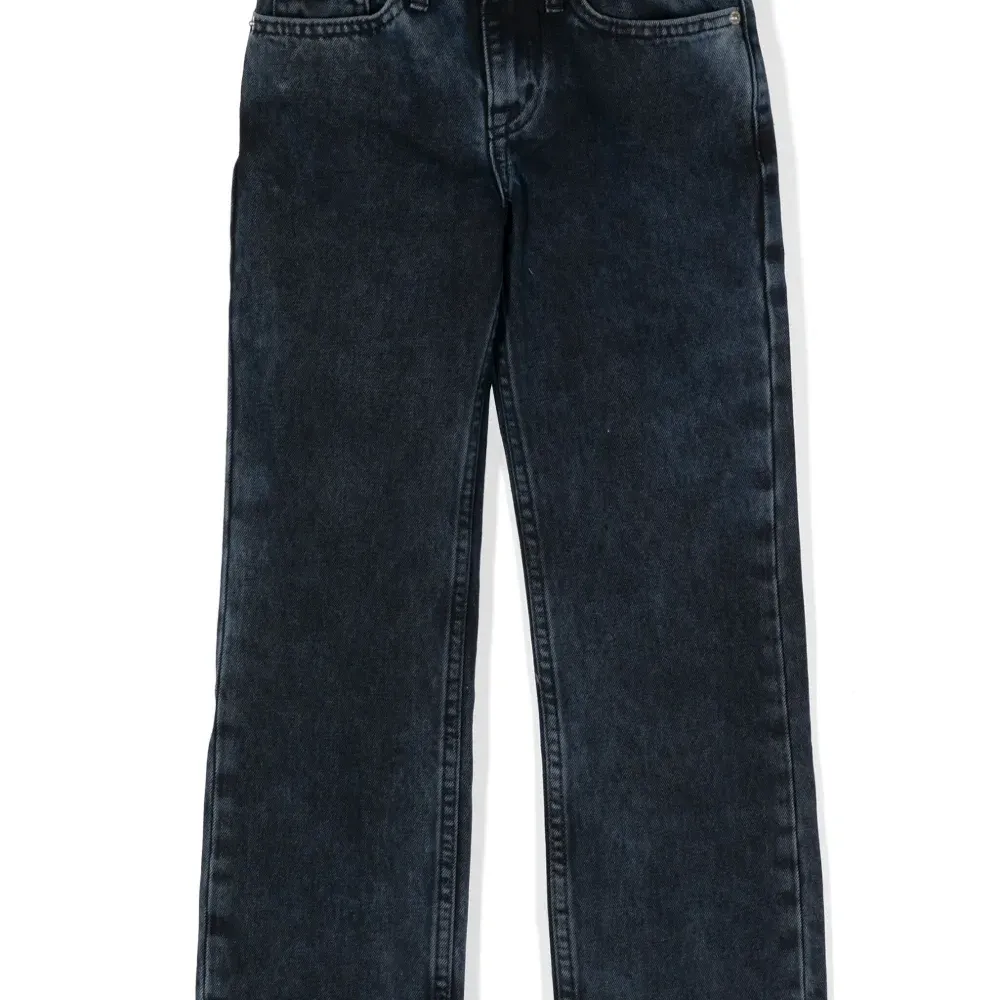 Джинсы с завышенной талией и логотипом