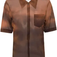 Блузка на молнии с абстрактным узором