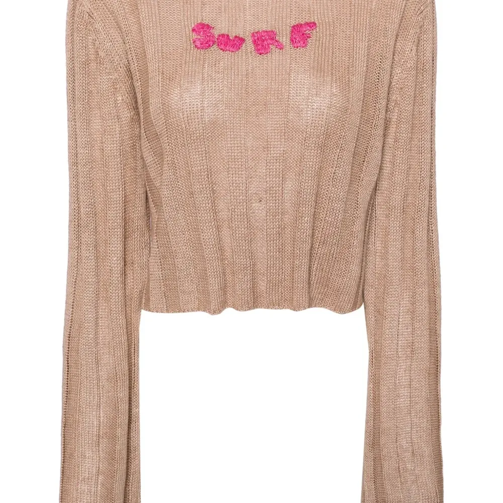 Льняной джемпер с вышивкой