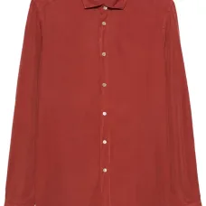 Рубашка с длинными рукавами и декоративной строчкой