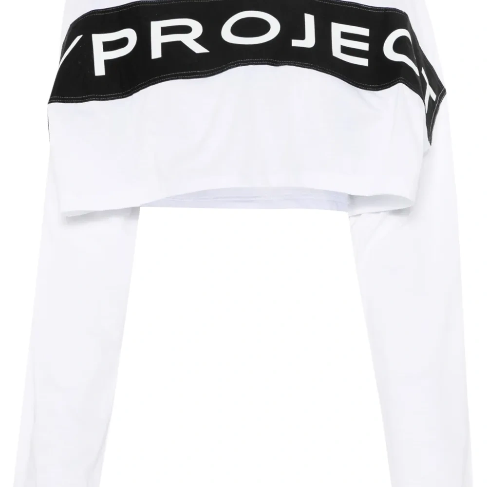 Укороченная футболка с логотипом