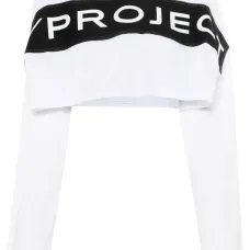 Укороченная футболка с логотипом