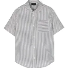 Полосатая рубашка с вышитым логотипом Полосатая рубашка с вышитым логотипом