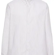 Полосатая рубашка с вышитым логотипом