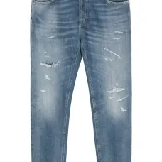 Джинсы с эффектом потертости