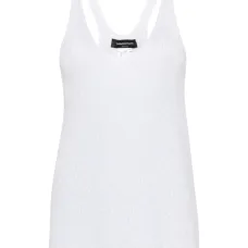 Трикотажный топ с эффектом металлик