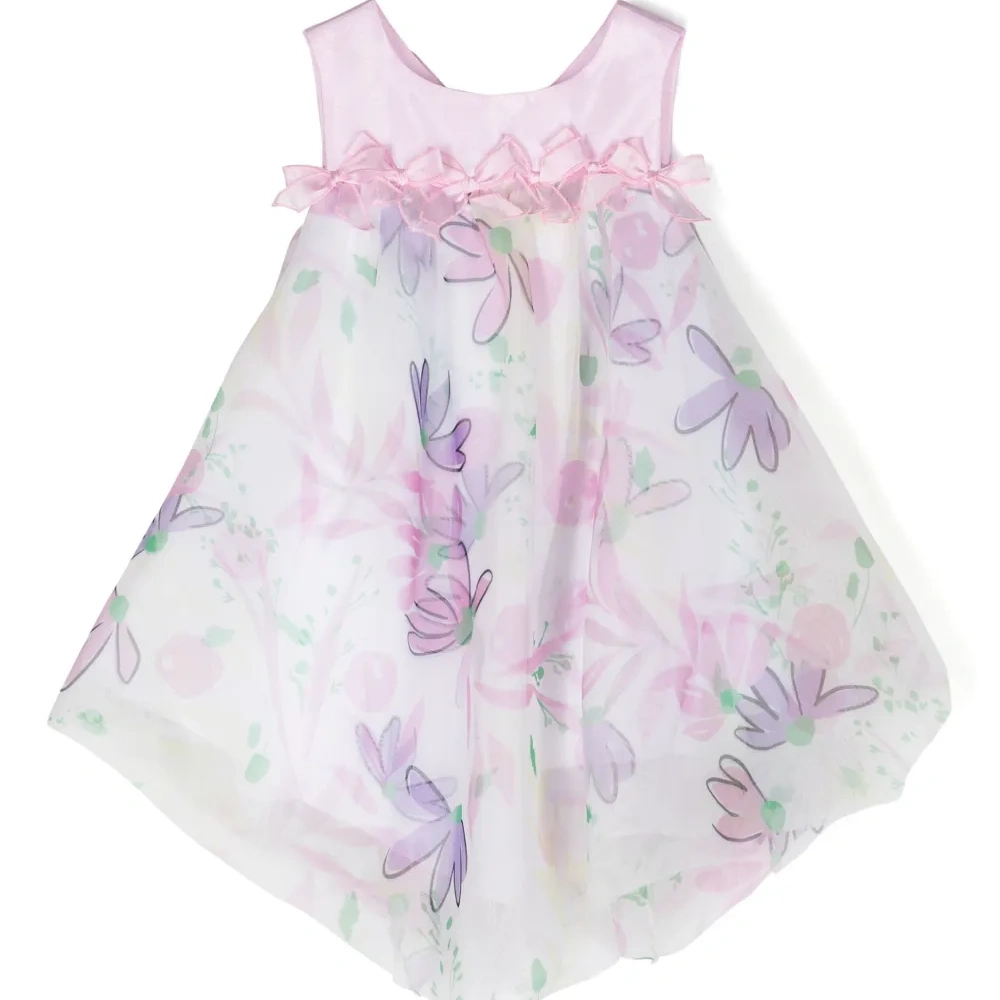 Атласное платье с цветочным принтом