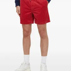 Вельветовые шорты с вышитым логотипом