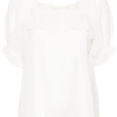 Блузка с объемными рукавами и кружевом Блузка с объемными рукавами и кружевом