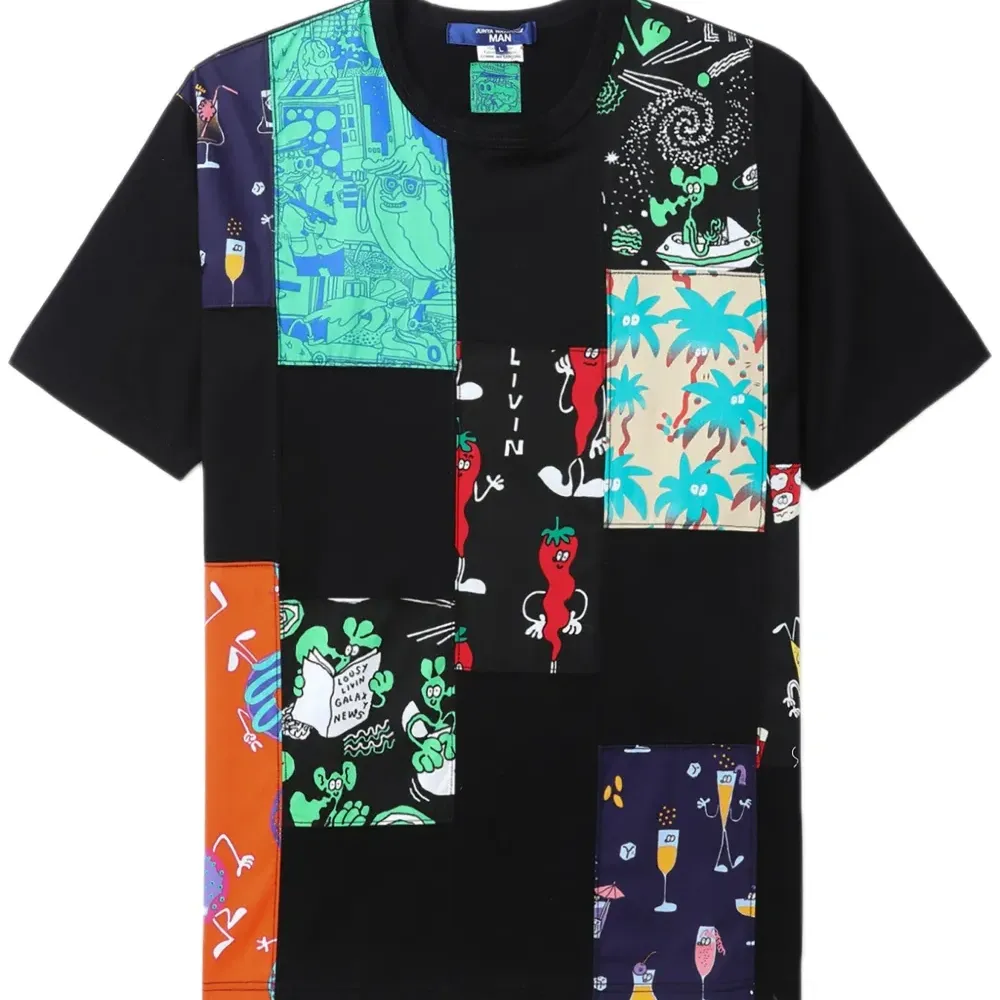 Футболка в технике пэчворк из коллаборации с Lousy Livin Футболка в технике пэчворк из коллаборации с Lousy Livin